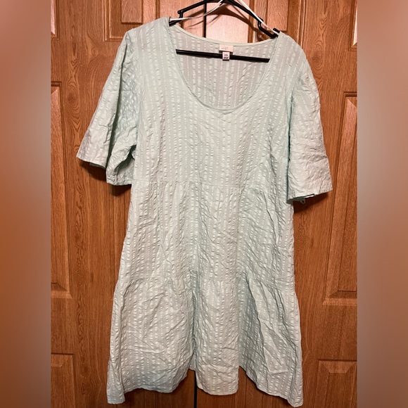 a new day Dresses & Skirts - A New Day Pink Seersucker Flutter Sleeve
Babydoll Dress